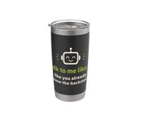 Parla con me come AI Modern Tech Humor Bicchiere termico in acciaio inox doppia parete
