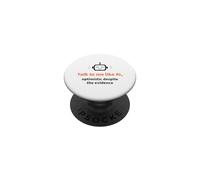 Parla con me come un robot ottimista AI PopSockets PopGrip Adesivo