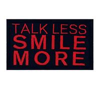 Parla di meno, sorridi di più con Fissaggio Chiusura a uncino e asola Ricamata Toppa, Rosso nero