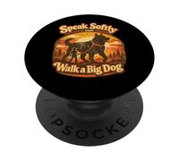 Parla dolcemente e cammina con un grosso cane PopSockets PopGrip Adesivo