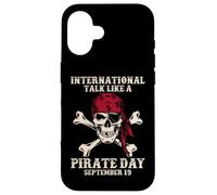 Parla internazionale come una giornata dei pirati Divertente amante dei pirati Custodia per iPhone 16