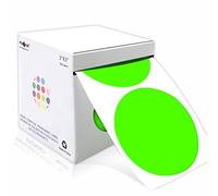 PARLAIM Adesivi rotondi da 7,6 cm, adesivi permanenti a colori, 500 per scatola dispenser, rotolo di etichette per inventario