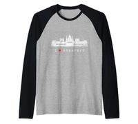 Parlamento di Budapest Ungheria Skyline Amo I Love Budapest Maglia con Maniche Raglan