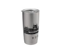 Parlamento di Budapest Ungheria Skyline Amore Amo Budapest Bicchiere termico in acciaio inox doppia parete