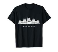 Parlamento di Budapest Ungheria Skyline Amore Amo Budapest Maglietta