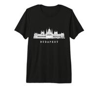 Parlamento di Budapest Ungheria Skyline Amore Amo Budapest Maglietta Premium