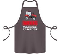 Parlando About Trattori Divertente Contadino Cotone Grembiule 100% Biologico