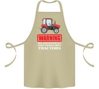 Parlando About Trattori Divertente Contadino Cotone Grembiule 100% Biologico