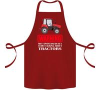 Parlando About Trattori Divertente Contadino Cotone Grembiule 100% Biologico