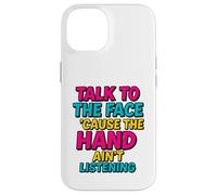 Parlare con il viso Divertente Retro Sass Ritorno Custodia per iPhone 14