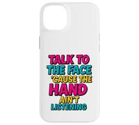 Parlare con il viso Divertente Retro Sass Ritorno Custodia per iPhone 14 Plus