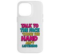 Parlare con il viso Divertente Retro Sass Ritorno Custodia per iPhone 14 Pro Max