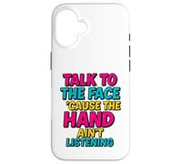 Parlare con il viso Divertente Retro Sass Ritorno Custodia per iPhone 16