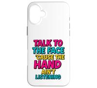 Parlare con il viso Divertente Retro Sass Ritorno Custodia per iPhone 16 Plus