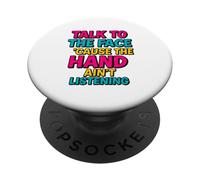 Parlare con il viso Divertente Retro Sass Ritorno PopSockets PopGrip Adesivo