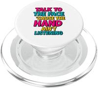 Parlare con il viso Divertente Retro Sass Ritorno PopSockets PopGrip per MagSafe