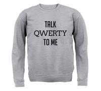 Parlare Qwerty a Me - Bambini Felpa/Maglione - Divertente Geek Secchione