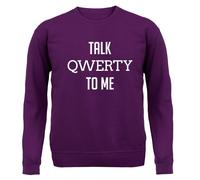 Parlare Qwerty a Me - Bambini Felpa/Maglione - Divertente Geek Secchione