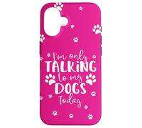 Parlare solo con i miei cani oggi | Proprietario o camminatore di cani multipli Custodia per iPhone 16