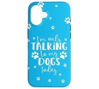 Parlare solo con i miei cani oggi | Proprietario o camminatore di cani multipli Custodia per iPhone 16