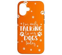 Parlare solo con i miei cani oggi | Proprietario o camminatore di cani multipli Custodia per iPhone 16