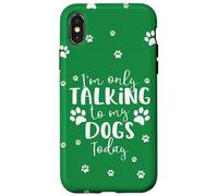 Parlare solo con i miei cani oggi | Proprietario o camminatore di cani multipli Custodia per iPhone X/XS
