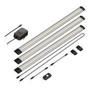 Parlat apparecchio sottopensile a LED Siris, rilevatore di movimento, piatto, 50 cm ciascuno, 531 lm ciascuno, bianco caldo, set di 3