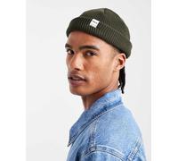 Parlez - Berretto kaki in lana merino a nido d'ape con logo-Verde No Size