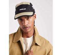 Parlez - Cappellino color block a 5 pannelli nero e beige-Neutro No Size