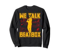 Parliamo Beatbox Music Old School Rap Microfono Beatboxer Felpa
