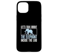 Parliamo dell'elefante dentro gli amanti della zoologia del laboratorio Custodia per iPhone 15 Plus