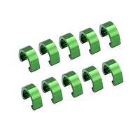 Parliky 10 Fermacavi in per Bici Clip Fissaggio Freno C Forma U Verde Accessori Bici Resistenti e Riutilizzabili