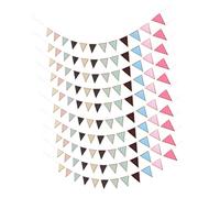 Parliky 10 Pezzi Bandierine Triangolari Multicolori per Feste Kit Decorativo per Interni Ed Esterni Striscione Ghirlanda Resistente Odore per Aula Casa e Celebrativi