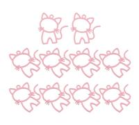 Parliky 10 pezzi Ciondoli Gatto in Lega Verniciata Rosa Decorazioni Artigianali per Bracciali e Collane Accessori Pendenti Fatti Mano per Gioielli Personalizzati