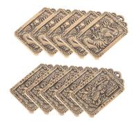 Parliky 10 Pezzi Ciondoli Stile Cinese Pendenti Fortuna Salute e Ricchezza Leggeri e Compatti per Portafoglio o Collana Regalo Cultura Tradizionale