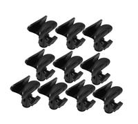 Parliky 10 Pezzi Clip Microfono in Plastica Regolabili Morsetti Molla Resistenti per Supporti Wireless Accessori per Radio Studio su Palco Nero