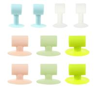 Parliky 10 Pezzi Fermaporta in Silicone Creativo Ventosa Anticolpo e Protezione per Porta e Parete, Assorbe Urti, per Ufficio e Soggiorno Stili multipli