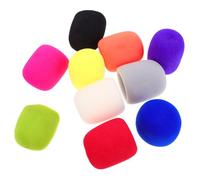 Parliky 10 Pz Parabrezza Microfono in Spugna Copertura Antivento Colorata per Microfoni Portatili Ktv e Performance dal Design Vivace
