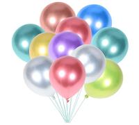 Parliky 100 Palloncini Metallici Multicolori in Lattice per Feste Compleanno Decorazioni Party Indoor Outdoor Sicuri