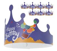 Parliky 100 Pezzi Corona da Principe di Compleanno in Carta per Cappelli a Corona Colorati per Feste di Compleanno Decorazioni e Copricapo per Foto Ricordo Festa