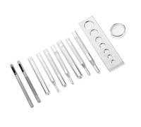 Parliky 11 Pezzi Kit Attrezzi per Bottoni Automatici in Punzoni e Basi per Cuciture Strumenti per Installazione Bottoni Pressione su Pelle Vestiti Borse e Accessori DIY