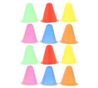 Parliky 12 Coni per Allenamento Sportivo in Plastica Colorati Luminosi Coni da Calcio per Esercizi Agilità e Percorsi a Ostacoli Attrezzatura Versatile per Calcio Basket e Pattinaggio