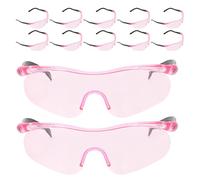 Parliky 12 Pezzi Occhiali Sicurezza Regolabili Trasparenti Protezione Antiurto per Sport Scienza Giochi CS e Laboratori Montatura Ergonomica Antiscivolo