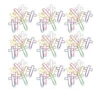 Parliky 120 Pezzi Clip Segnalibro a Croce Colorate in Metallo per Journaling Cristiano, Graffette Decorative per Studio Bibbia e Diario, Accessori Pratici per Ufficio, Scuola e Viaggio