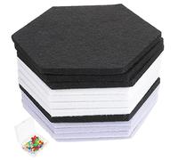 Parliky 12pezzi Pannelli Acustici Esagonali Materiale Isolante Acustico Per Pareti in Feltro Di Facile Installazione Gancio e Anello Riduce Echi e Suoni Indesiderati