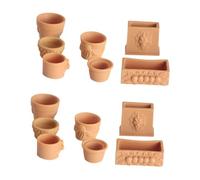 Parliky 14 Pezzi Mini Vasi delle Bambole Decorazioni Artificiale Resistenti per Accessori e Miniature per DIY e Decorazione Casa Bambole