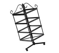 Parliky 1pezzi Espositore Per Gioielli Quadrato in Ferro Portaorecchini Girevole Contenitore Per Accessori Da Esposizione Per Mobiletto o Piano Di Lavoro