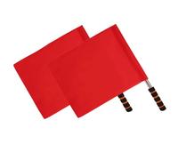 Parliky 2 Pezzi Bandiere per Arbitri di Calcio Rosse Asta in Metallo e Manico in Spugna Bandierine d'Angolo per Eventi Sportivi come Calcio Sport di Pista e Basket Segnalazione Manuale