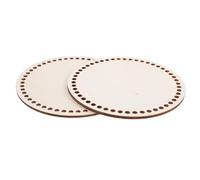 Parliky 2 Pezzi Base in Legno Rotonda per Cesto Fai da Te Fondo per Borse all Uncinetto Supporto Stabile per Tessitura e Lavorazione Maglia Materiale Kit per Artigianato DIY