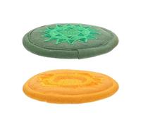 Parliky 2 Pezzi Cuscini Rotondi per Ciotola Sonora Buddha di Cotone, Design Compatto e Facile da Trasportare, Accessori Religiosi Forte Significato Buddista